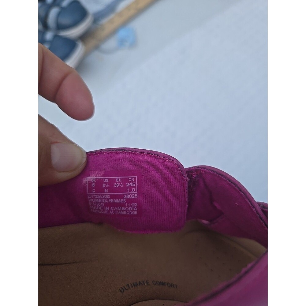 Clarks Collection Merliah Echo Womens Slingback Sandals Mauve Leather Sz 8.5 - Picture 8 of 9